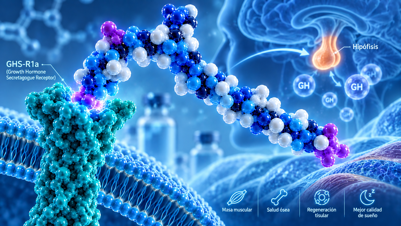 Representación científica de Ipamorelin